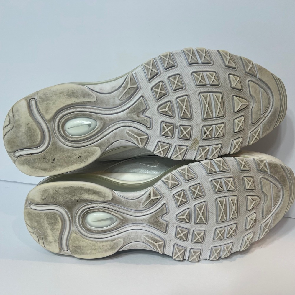 Nike‎ Air Max 97 Triple White Silver Sneakers 921733-100 Big Kids - Picture 6 of 9